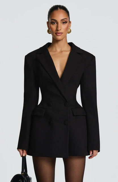 Vestido mini Elvira - Marrón ciruela
